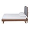 Baxton Studio Roald Mid-Century Modern Grey Fabric and Walnut Brown Wood King Size Platform Bed 246-12645-9412-ZORO - alternate 2